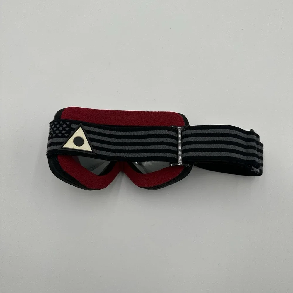 Ashbury Snowboard Ski Goggles Black Triangle Dark Smoke Lens Black Gray